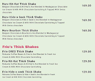 Harvey's Thick Shakes menu 2