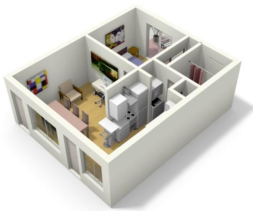 Free 3D Small Home Plans