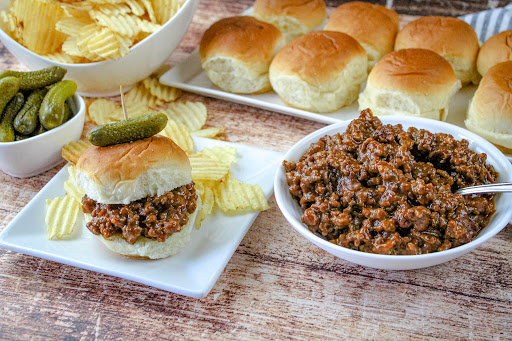 BBQ Sloppy Joe Sliders ready to be assembled.