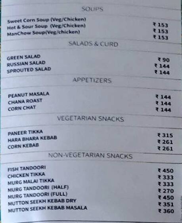 Ranjit's Lakeview menu 