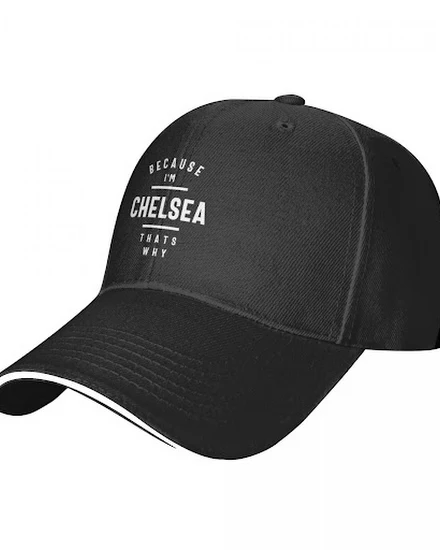 Chelsea Personalized Name Baseball Cap derby hat black Fo... - 0