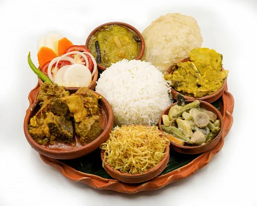 RICE & MUTTON KOSHA MOHABHOJ THALI