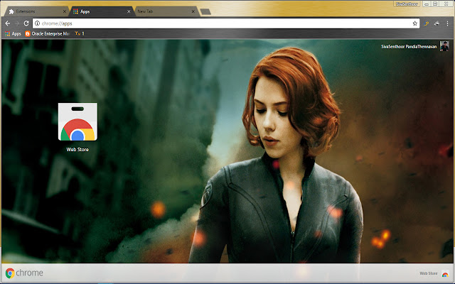 Black Widow Natasha - The Avenger chrome extension