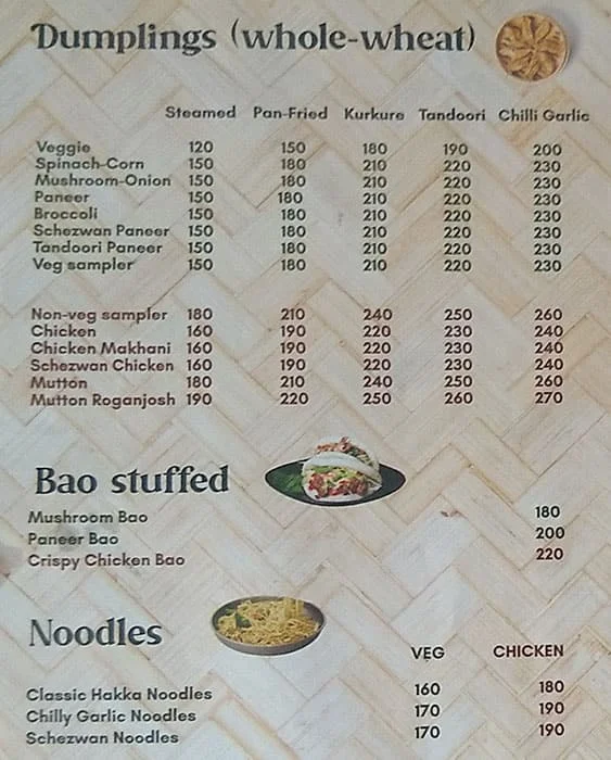 Dumpling Hood menu 