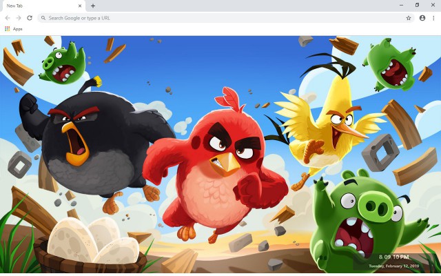 Angry Birds 2 New Tab Wallpapers Collection