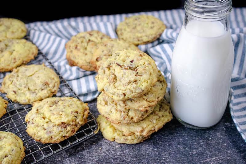 Melt In Your Mouth Toffee Pecan Cookies Ready To Enjoy.