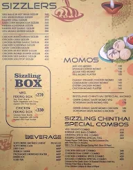 Sizzling China menu 1
