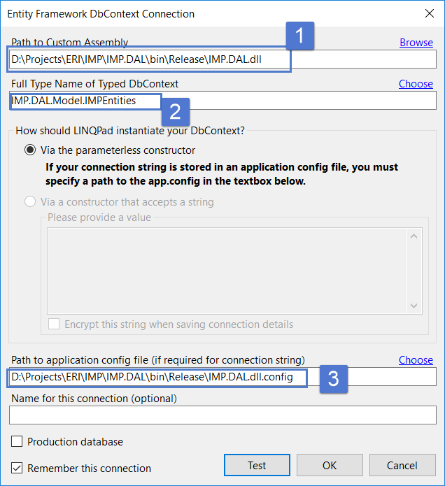 Entity Framework DbContext Connection