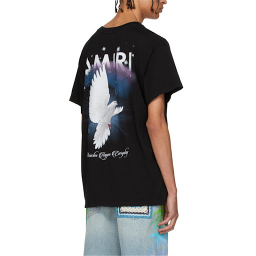 Title 4, Rainbow Peace Dove Letter Print Short Sleeve