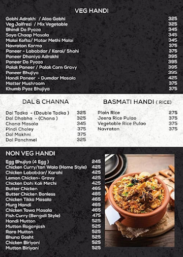 Saffron Restaurant menu 