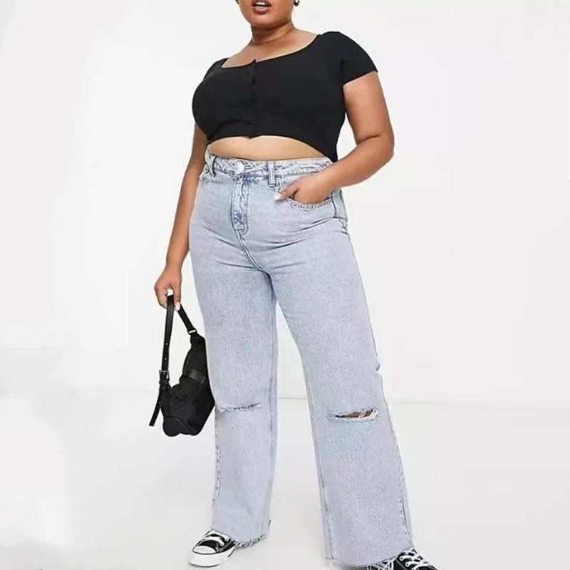 Jeans de mode grande taille Pantalons femme Pantalons pour femmes rondes Confort et style pour toutes les morphologies. Large choix de tailles et de modèles.