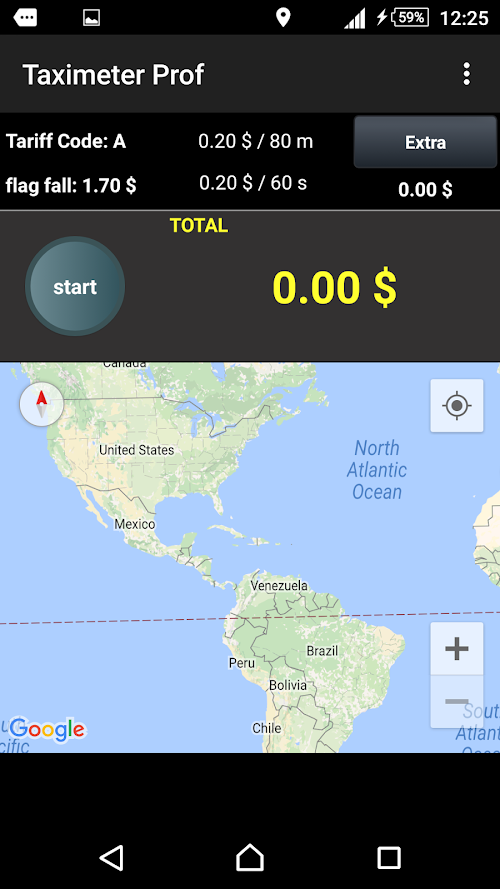 Android application Taximeter Prof screenshort