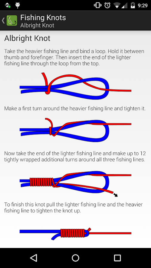 Where can you find an illustrated guide to fishing knots?