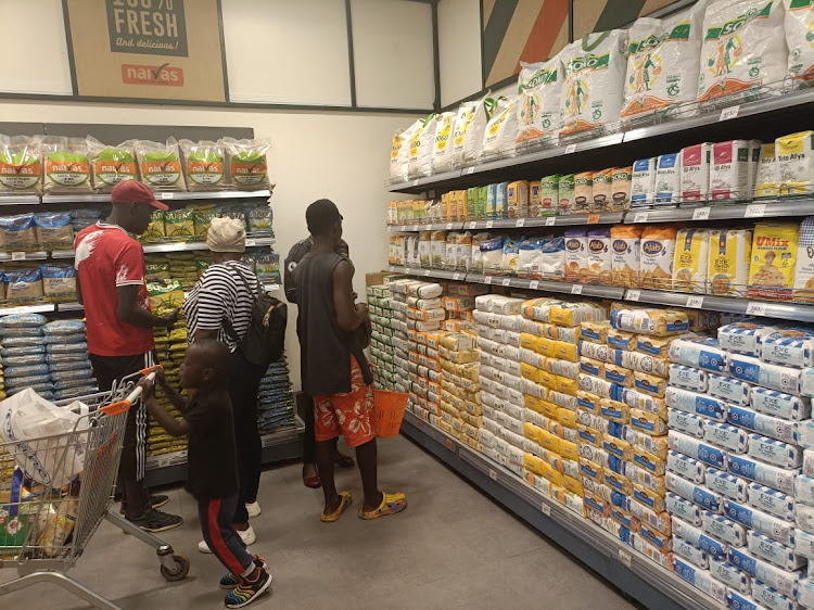 Shoppers at a local retail store