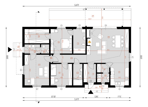 D292A - WT2021 wersja drewniana - Rzut parteru