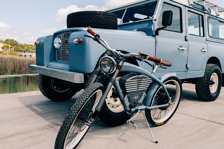 The retro Himalaya electric bikes are inspired by original Land Rover Series models. Picture: SUPPLIED