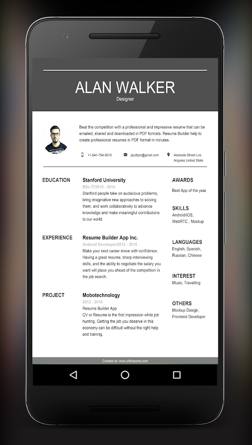 best resume builder app free