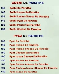 Paratha Point menu 2