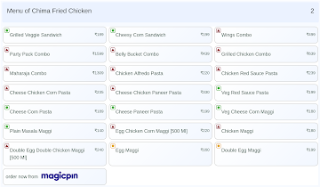 Chima Fried Chicken menu 