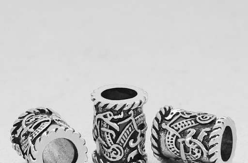 Title 2, Viking Dragon Vintage Delicate Pattern Engraved...
