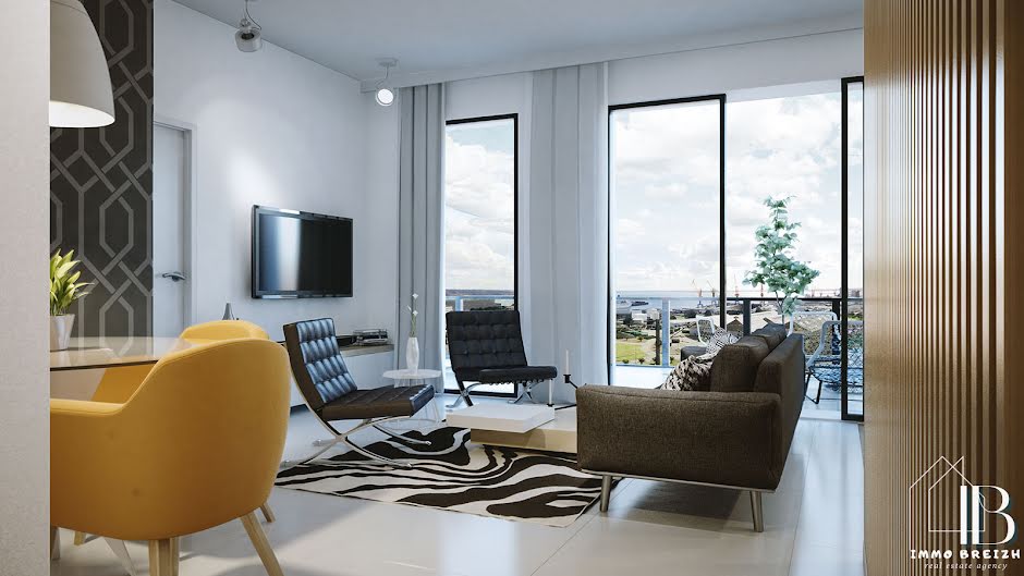 Vente appartement 2 pièces 53.6 m² à Brest (29200), 360 000 €
