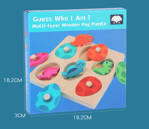 Title 10, Wooden 3D Dinosaur Egg Multi-layer Puzzle Child...