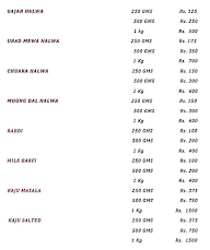 Haji Salim Sweet House menu 1