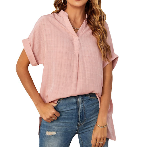 Title 9, Summer New Womens V-neck Short-sleeved Loose S...