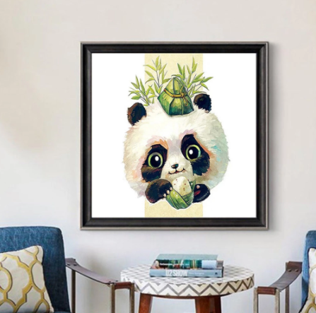Title 2, 5D Diamond Painting Panda Pun Dijamantski Vez M...