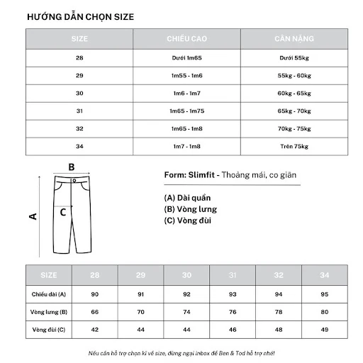Quần Tây Side Tab SL2120BB035 Ben & Tod