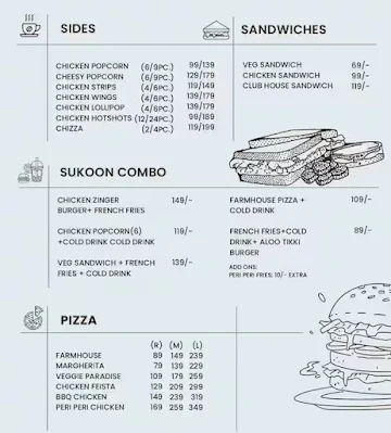 Cafe Sukoon menu 