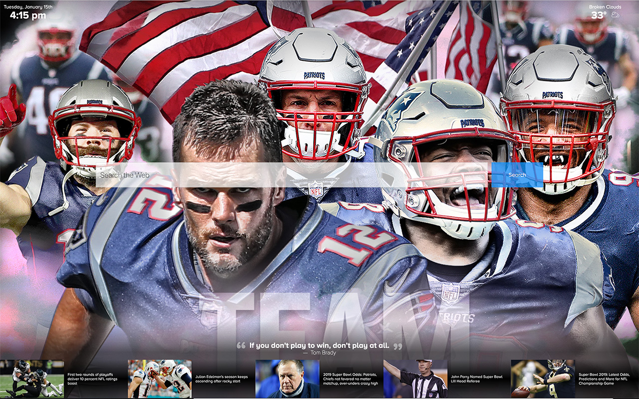 New England Patriots (unofficial) New Tab Preview image 3