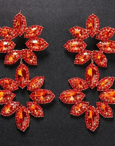Women's Fashion Flower Rhinestone E - 1