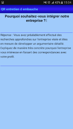 Question Réponses entretien RH