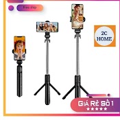 Gậy Chụp Ảnh Tự Sướng Tripod Livestream 3 Chân Có Điều Khiển Bluetooth Đi Kèm Pin Có Sẵn