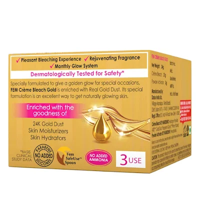 Fem Fairness Naturals Gold Skin Bleach - 64 g