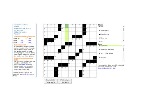 Crossword Clue Navigation Hotkeys