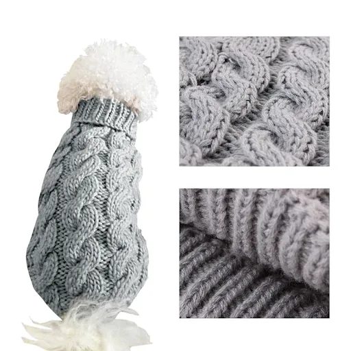 Warm Dog Cat Sweater Clothing Winter Turtleneck Knitted Pet Cat Puppy Clothes Costume For Small Dogs Cats Chihuahua Outf