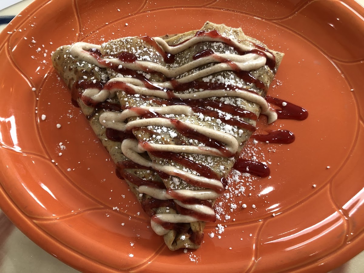 Raspberry delight crepe. Awesome!