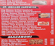 The Sandwich Junction menu 1