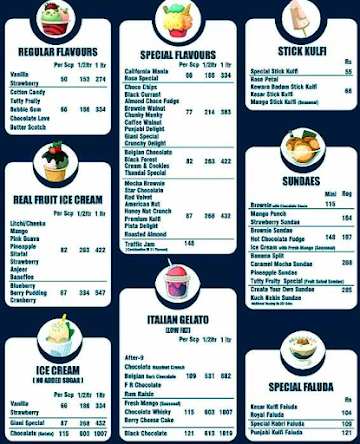 Giani menu 