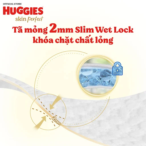 Tã-bỉm quần Huggies Skin Perfect M Super Jumbo 70+6 miếng