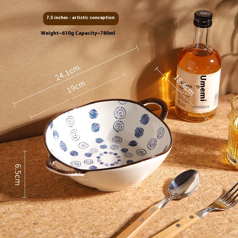 Nieuw Internet Beroemdheid Tableware Grote Soepbord Anti-aanbak Ramen Bowl. Geniet van heerlijke noedels en soep.