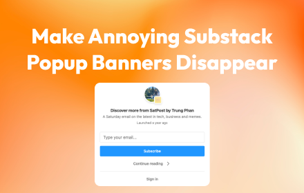 Hide Substack Popup Banner small promo image