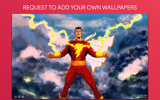 Shazam Wallpaper HD Custom New Tab