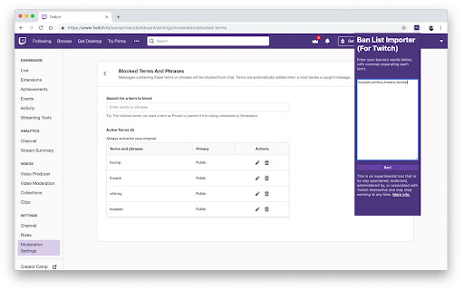 Ban List Importer (For Twitch) [Beta]