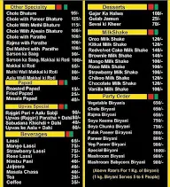 Paratha & Biryani menu 1