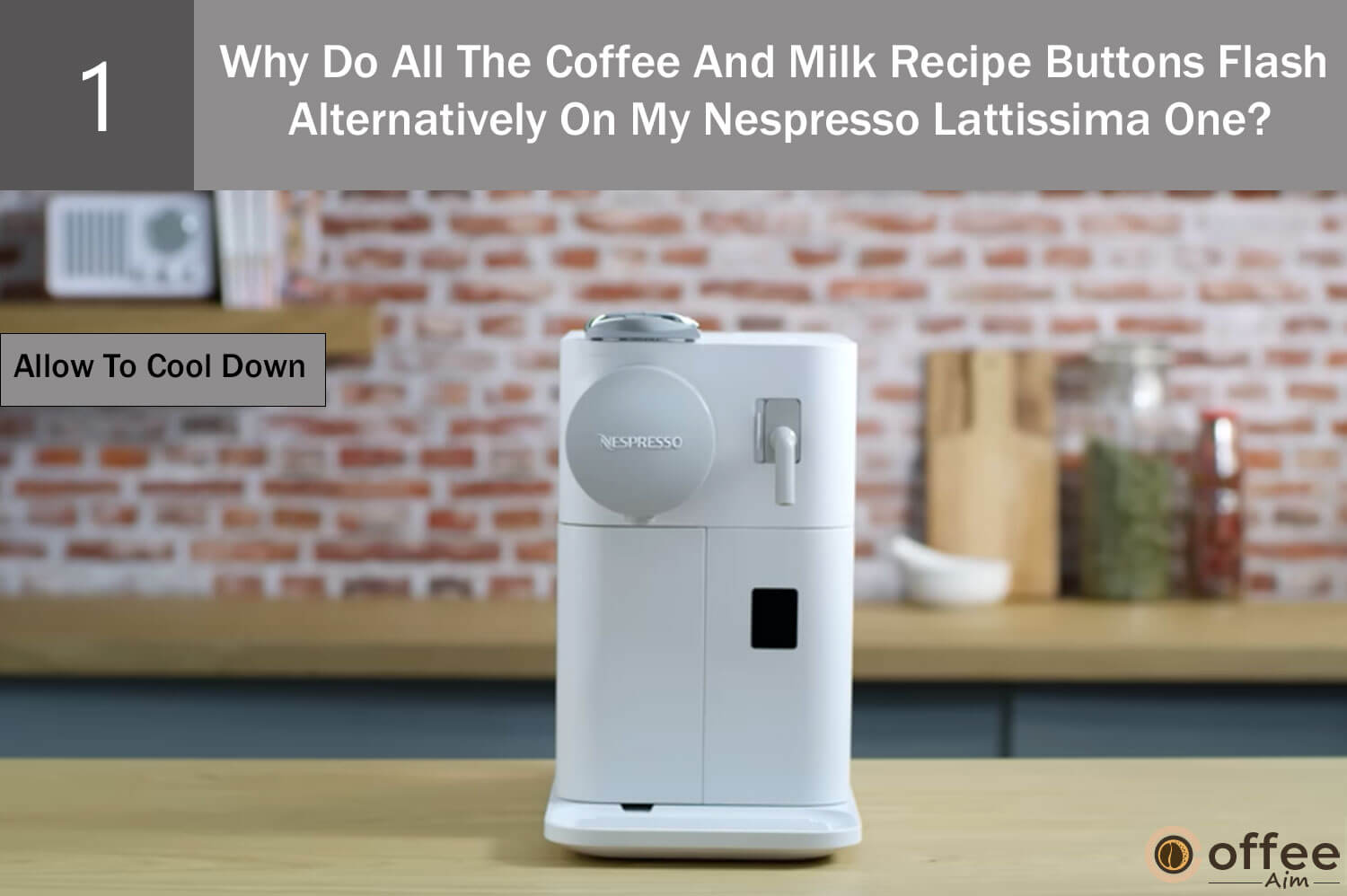 To fix the overheating issue, unplug the power line and allow your Lattissima One to cool down completely before using it again. Avoid brewing coffee with flashing buttons as it could cause severe damage to the machine.