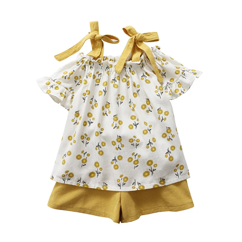 Bloemen tweedelig pak voor meisjes, peuter, bretels pak broek. Comfortabel en stijlvol, ideaal voor speciale gelegenheden en fotoshoots.