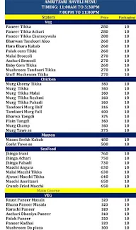 Amritsari Haveli menu 1